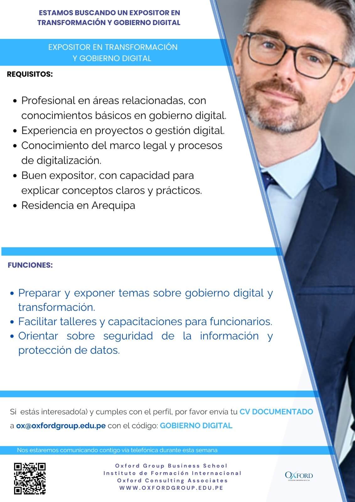 convocatoria expositor transformacion gobierno digital oxford group